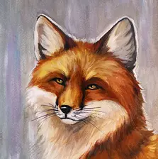 Royal Fox | Oil on 250 g/m² á Grain paper, 29.7 x 21 cm, 2024